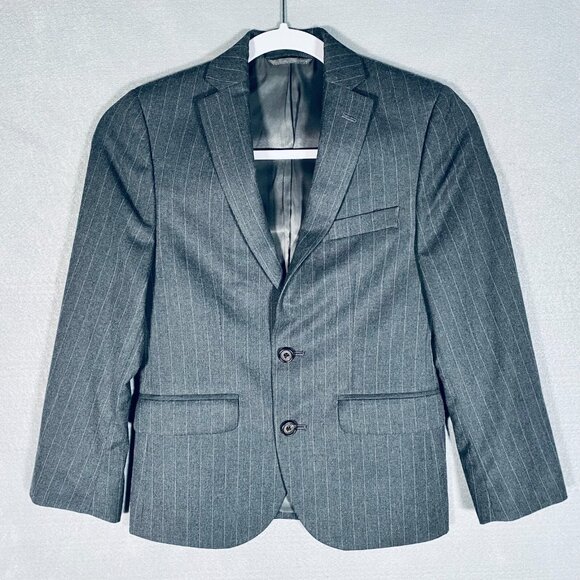 Lauren Ralph Lauren Blazer Boys 10 Gray Stretch Single Breasted Jacket